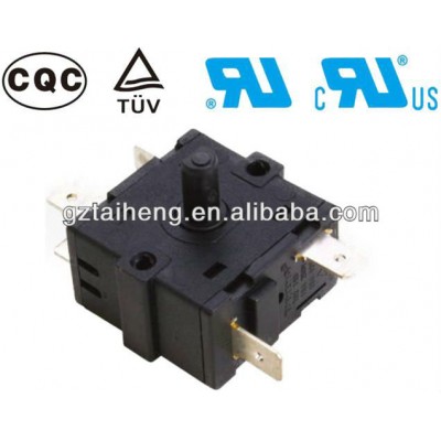 5pins Rotary switch / 6 position black with UL CQC TUV Certification