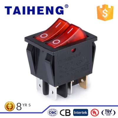 China 15A 250VAC/15A 125VAC power dpdt rocker switches TUV /CQC approval