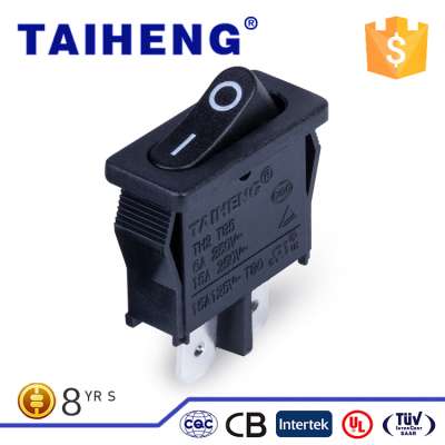 New arrival high quality square type switch t125 55 on off oval button illuminated rocker switch