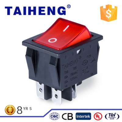 Salable square type 4 pin waterproof rocker switches t105/125 for electrical appliances